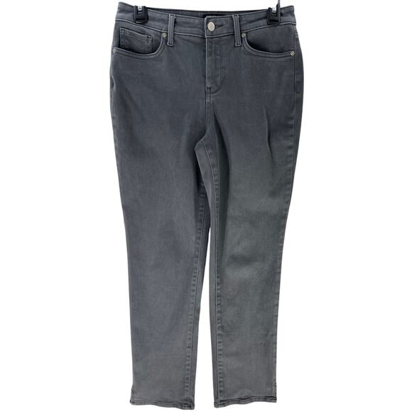 NYDJ Curves 360 Jeans Womens Size 4 Gray Stretch Denim Mid Rise Cotton Blend - Picture 1 of 5